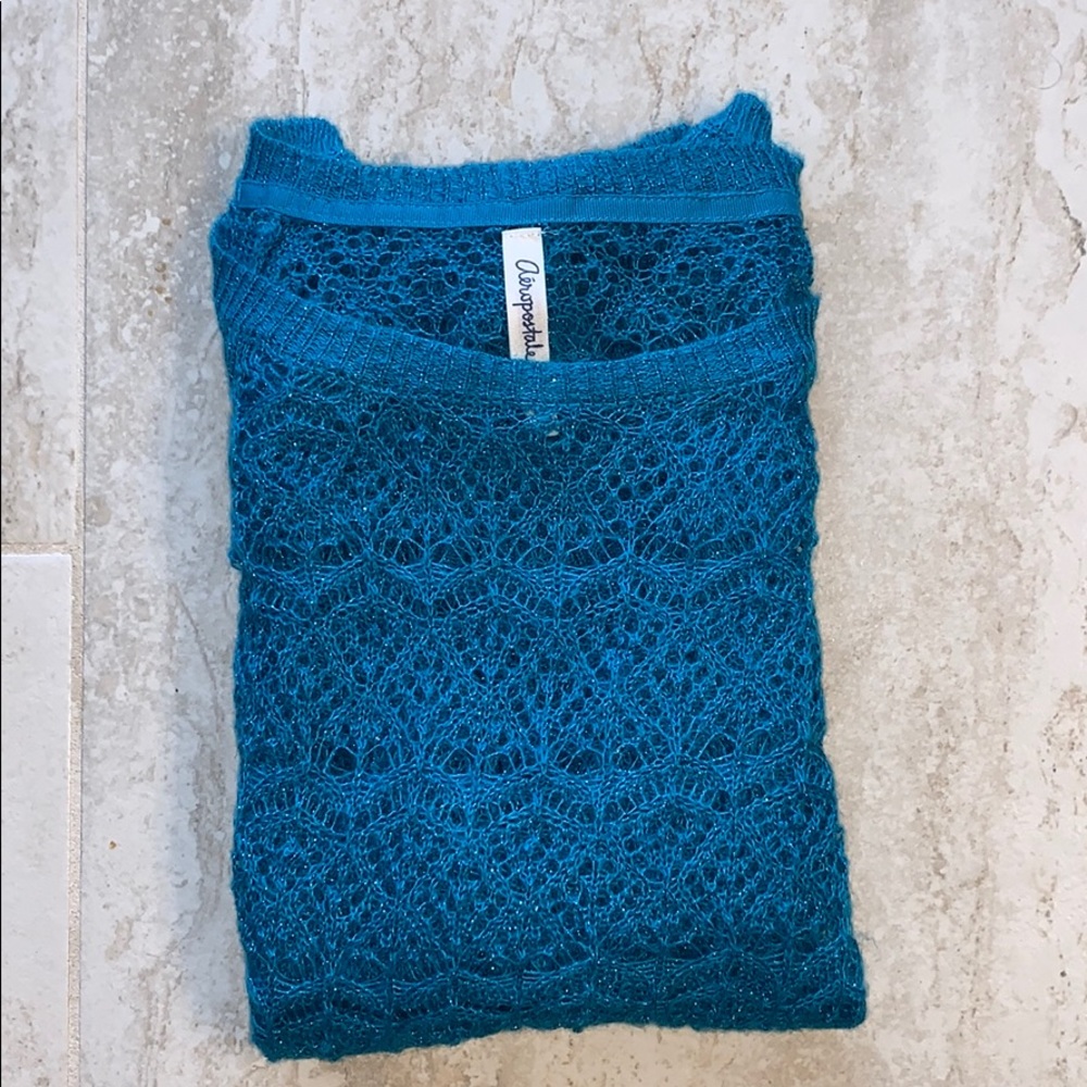 Aéropostale Knit Sweater in Teal